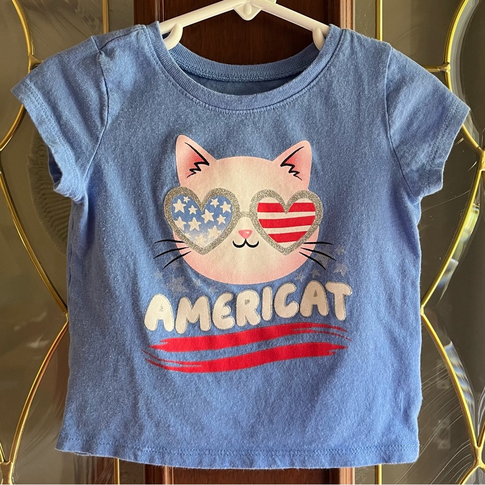 The Children’s Place USA Americat Patriotic Short-sleeve Tee Shirt Size 18-24M